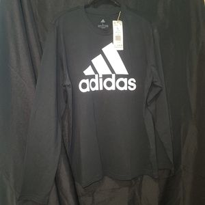 New with tags black Adidas men's L long sleeve top in excellent condition